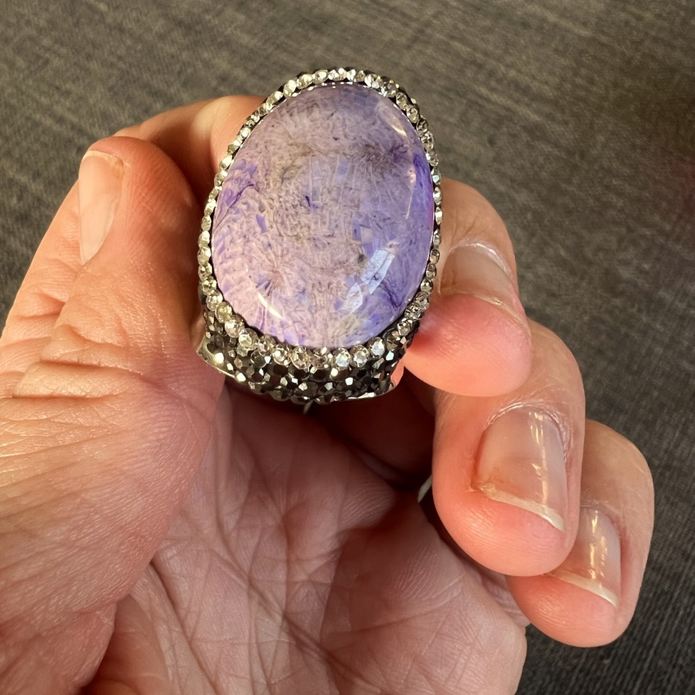 Purple Agate Ring - image 3